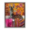 Stupell Industries Zebra Bath with Colorful Towel Floating Frame, design by Momart